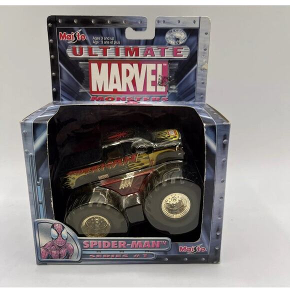 Maisto Ultimate Marvel Monsters Truck Spider Man Series 1 Motorized 2002 RARE - Picture 1 of 7